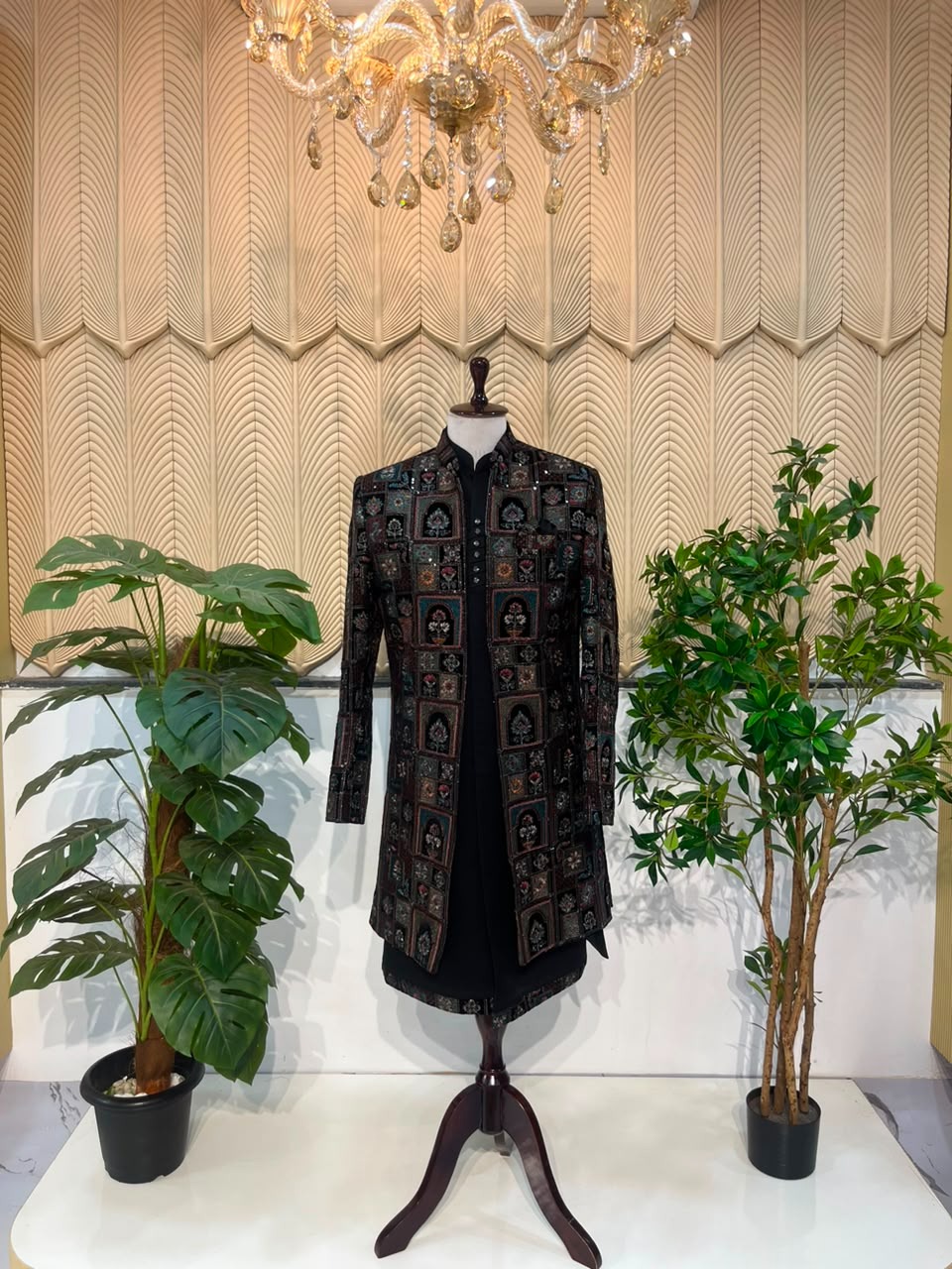 Black multi colour indiwestern 38