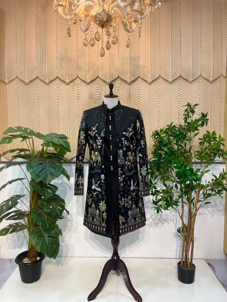 Black jacket indowestern 42