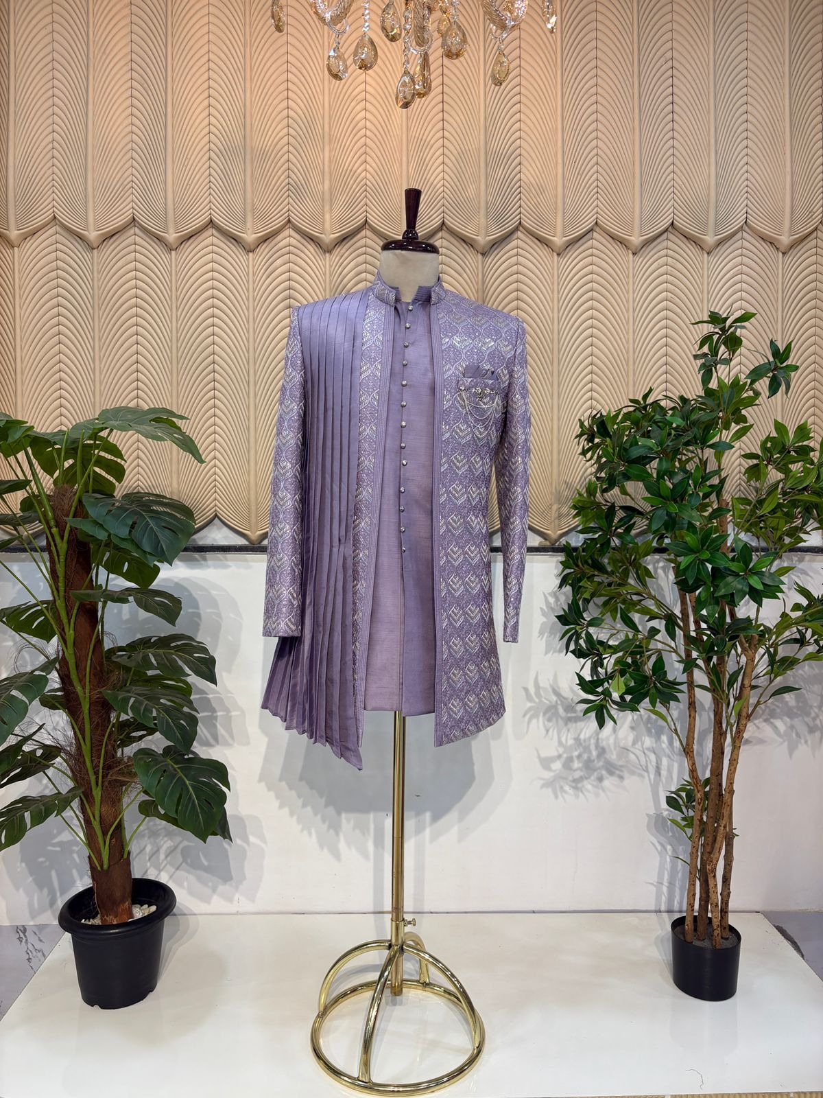 Lavender indowestern sherwani 40