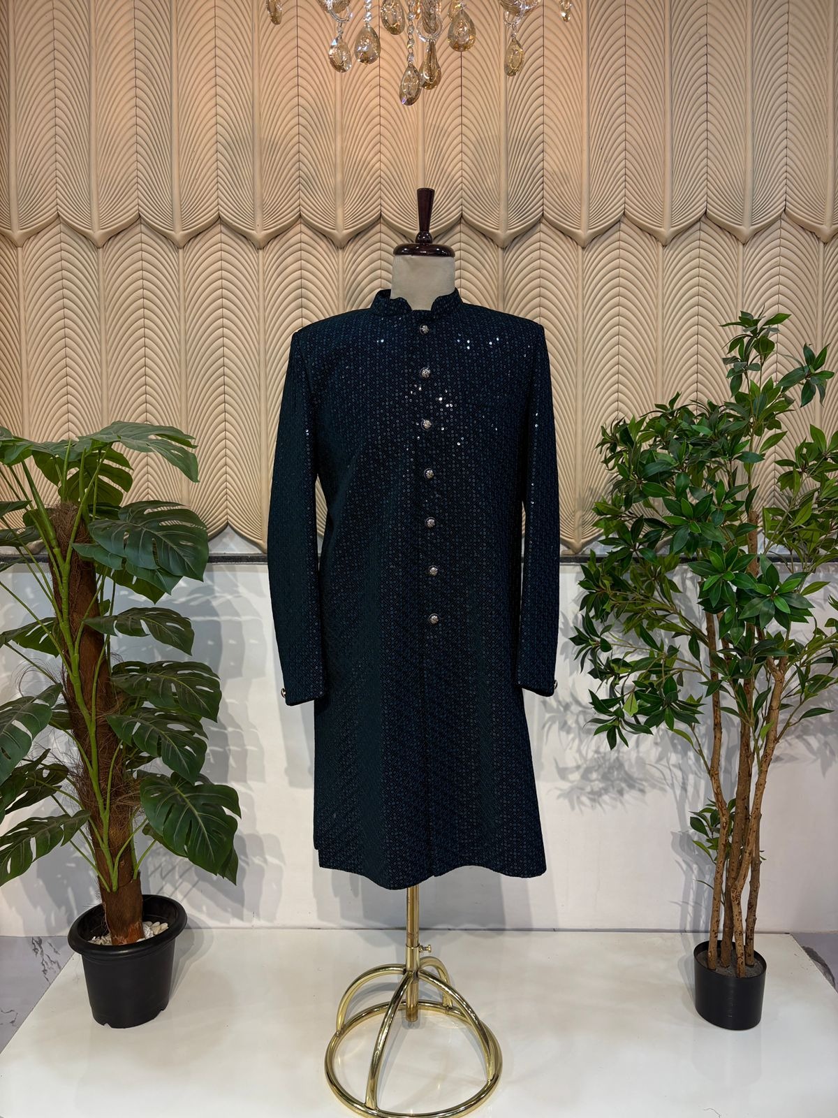 Pecock green new shrewani 42 