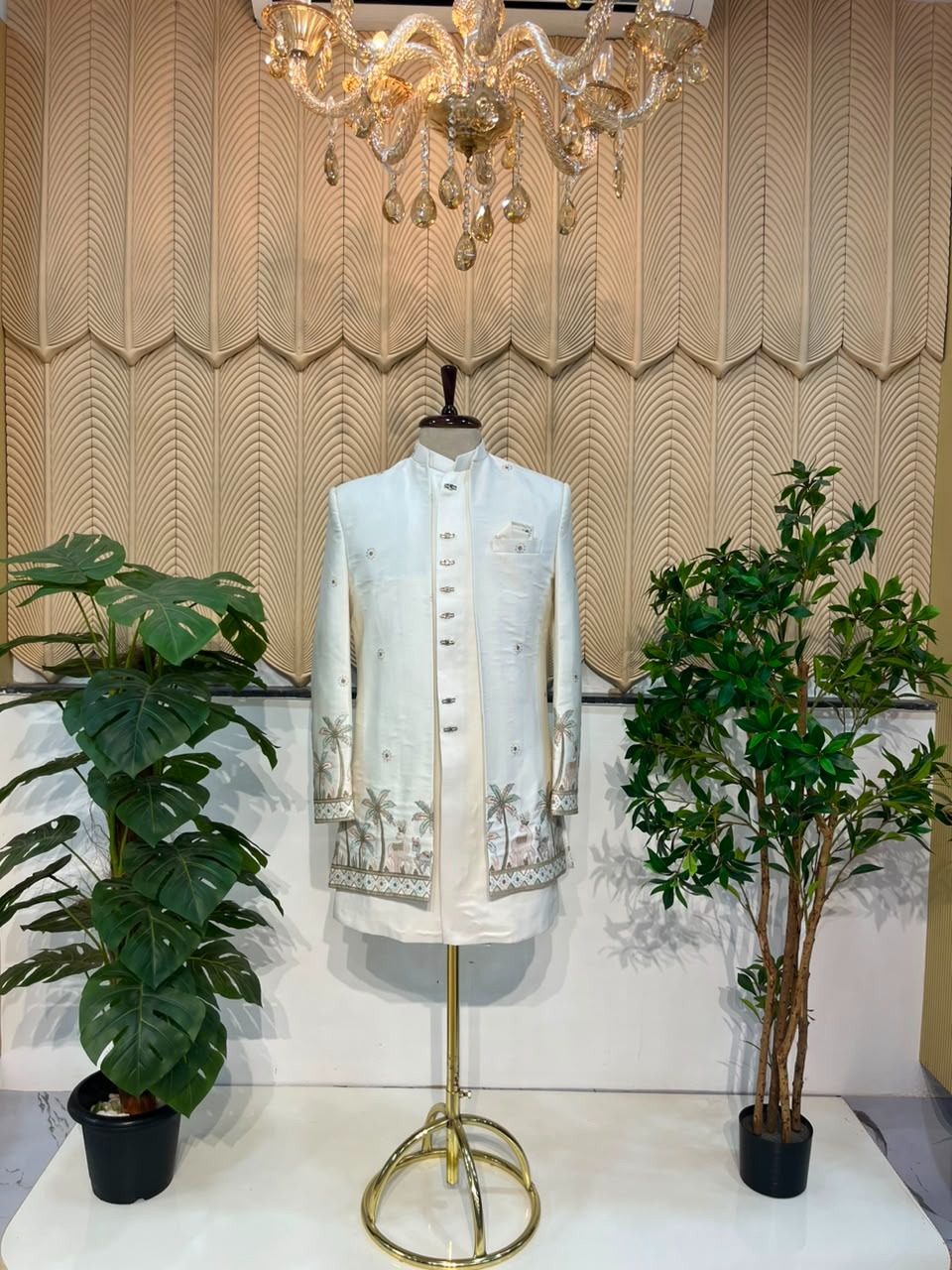 White jacket indowestern 42