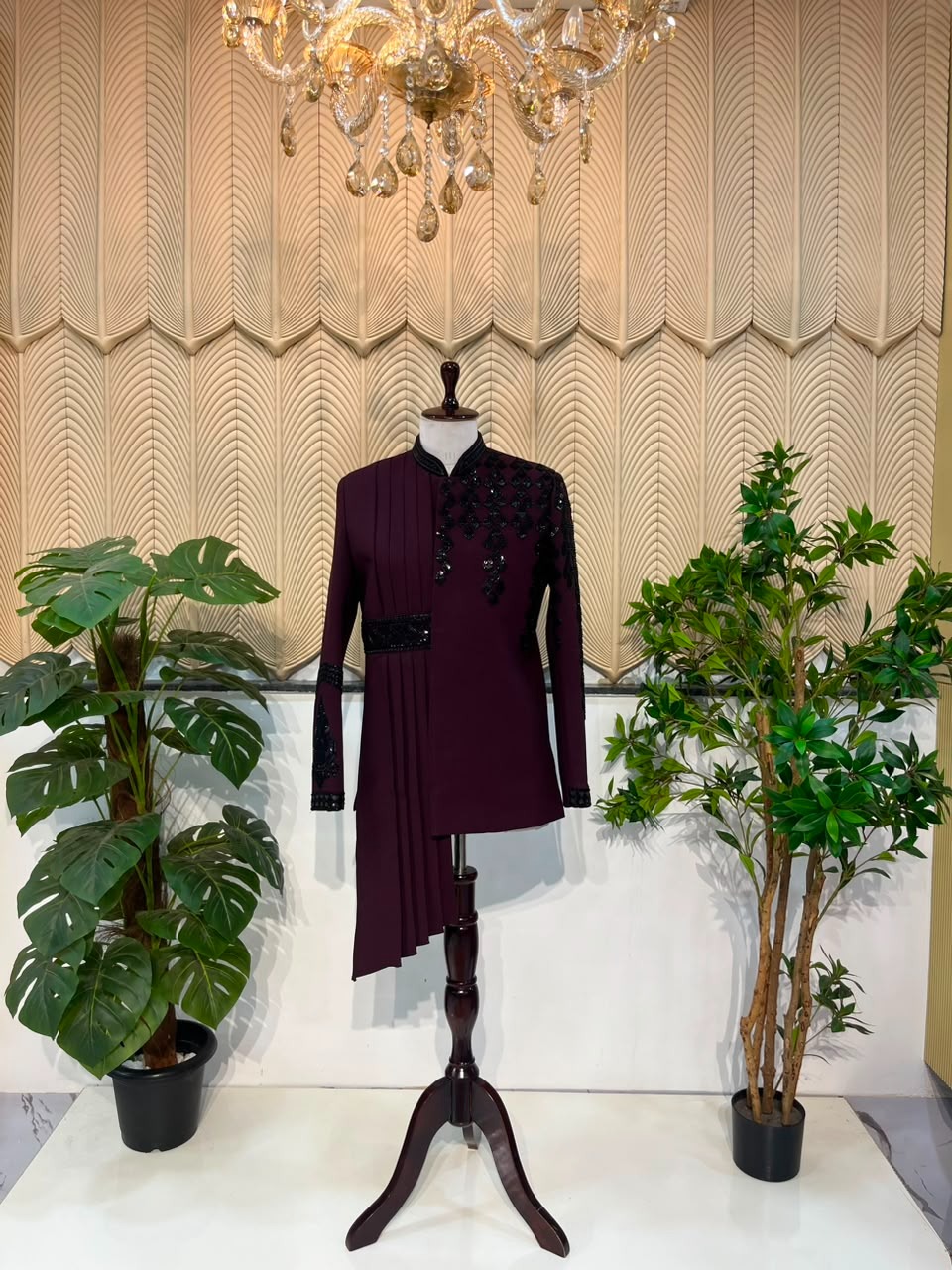Maroon Indowestern 40