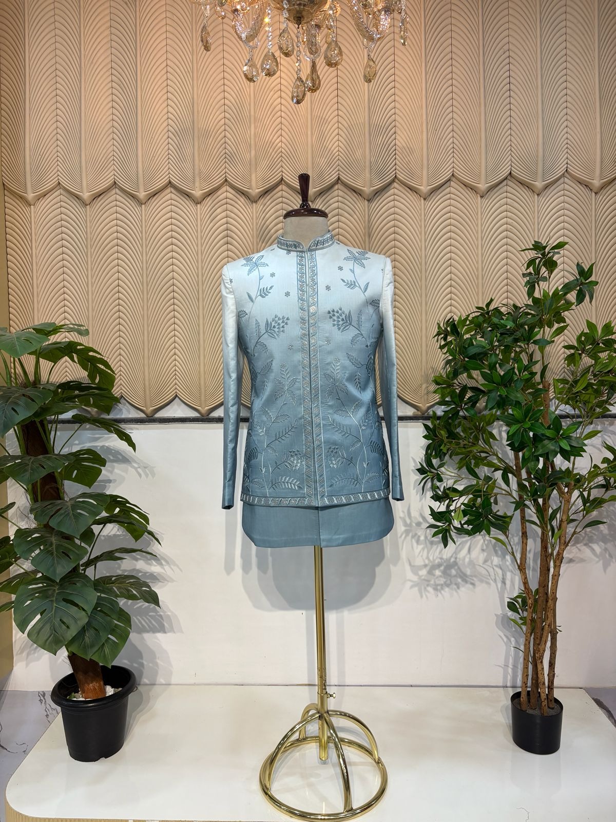 Blue shaded indowestern 42
