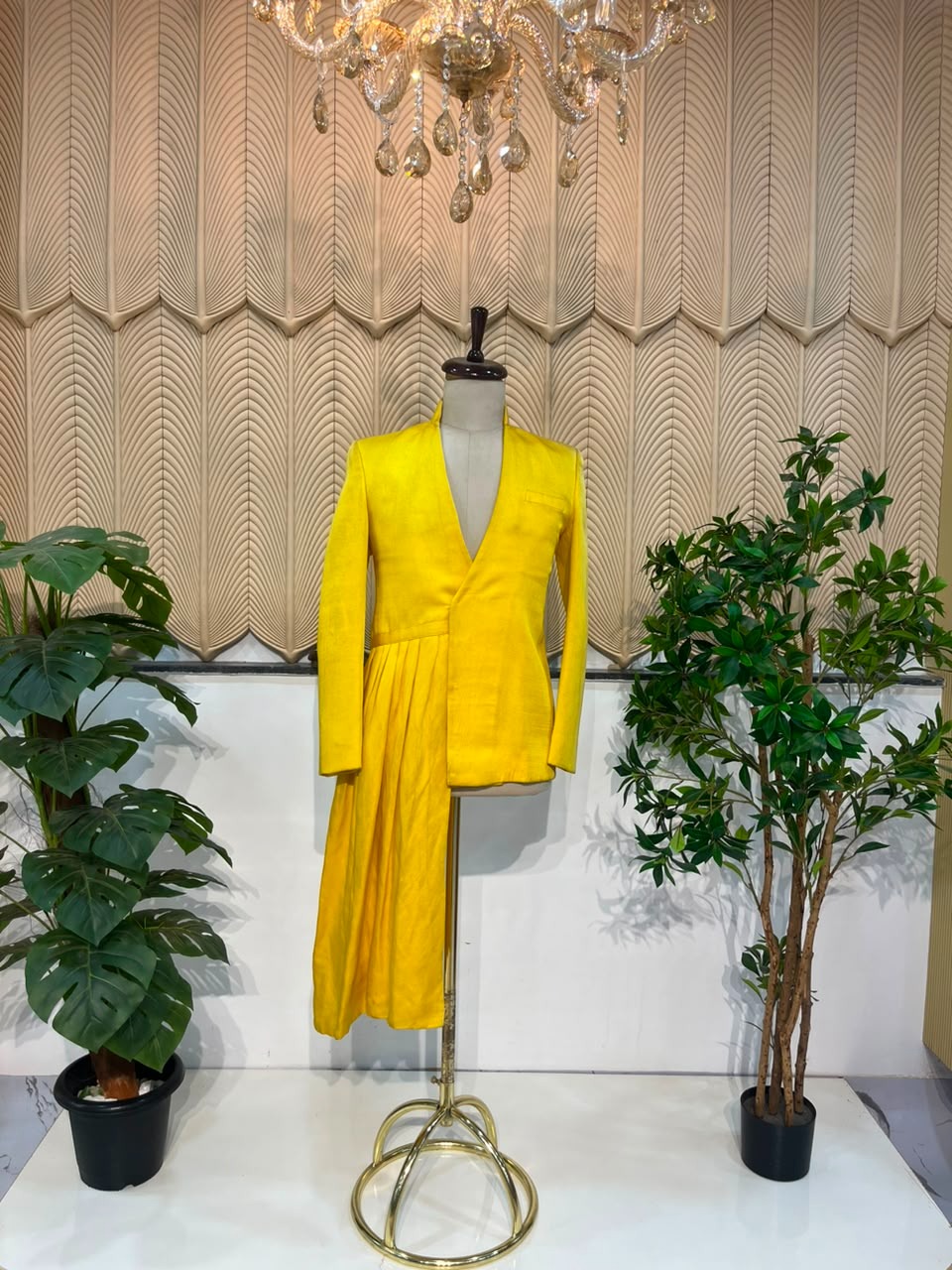 Yellow indowestern 38