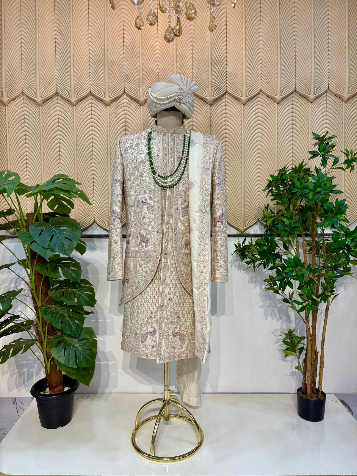 Ivory sherwani 44