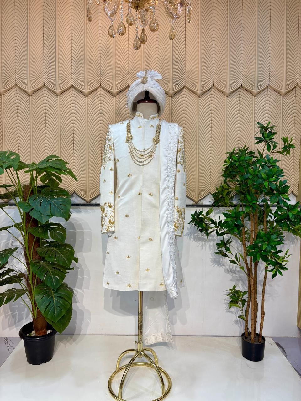 White Kurta Dhoti set 36
