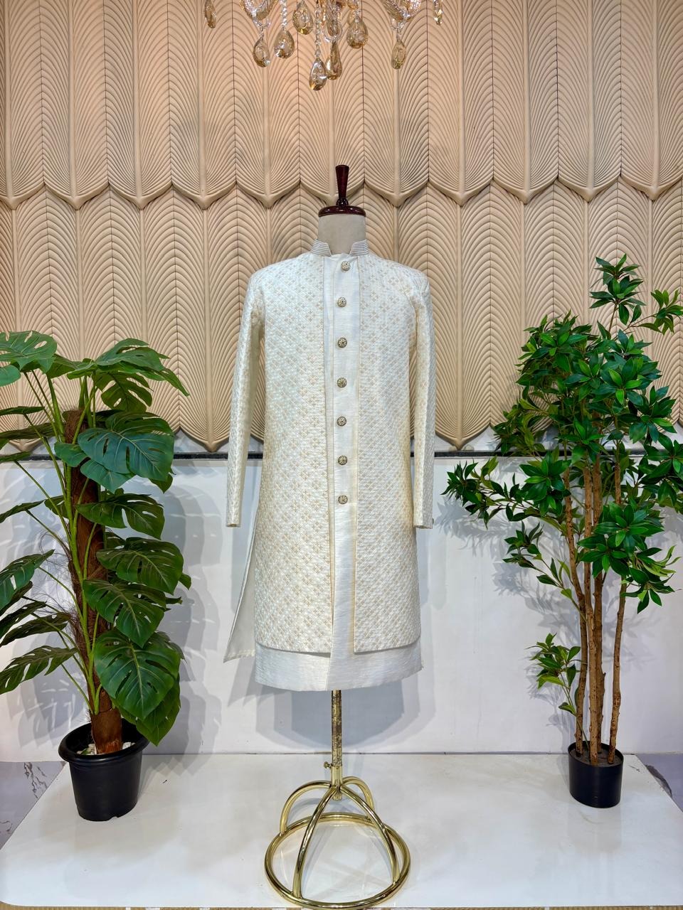 White shervani 36