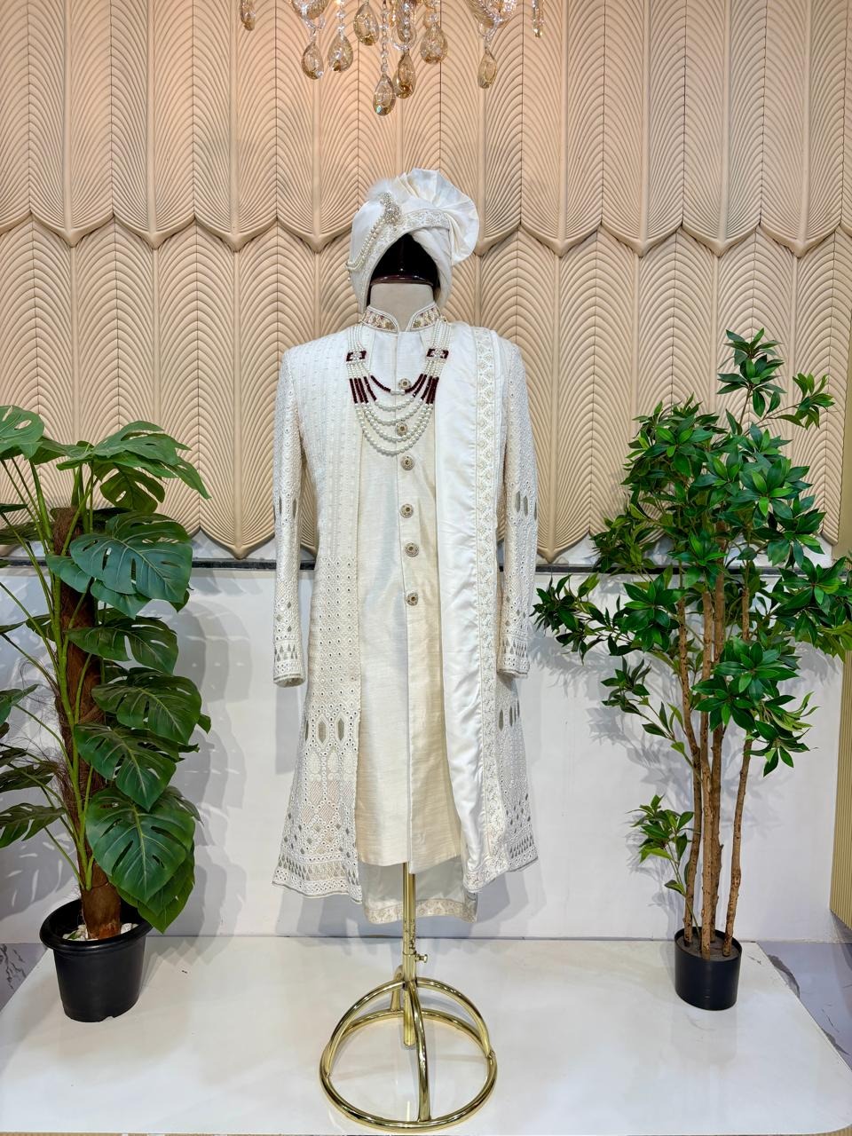 white jacket Sherwani 42