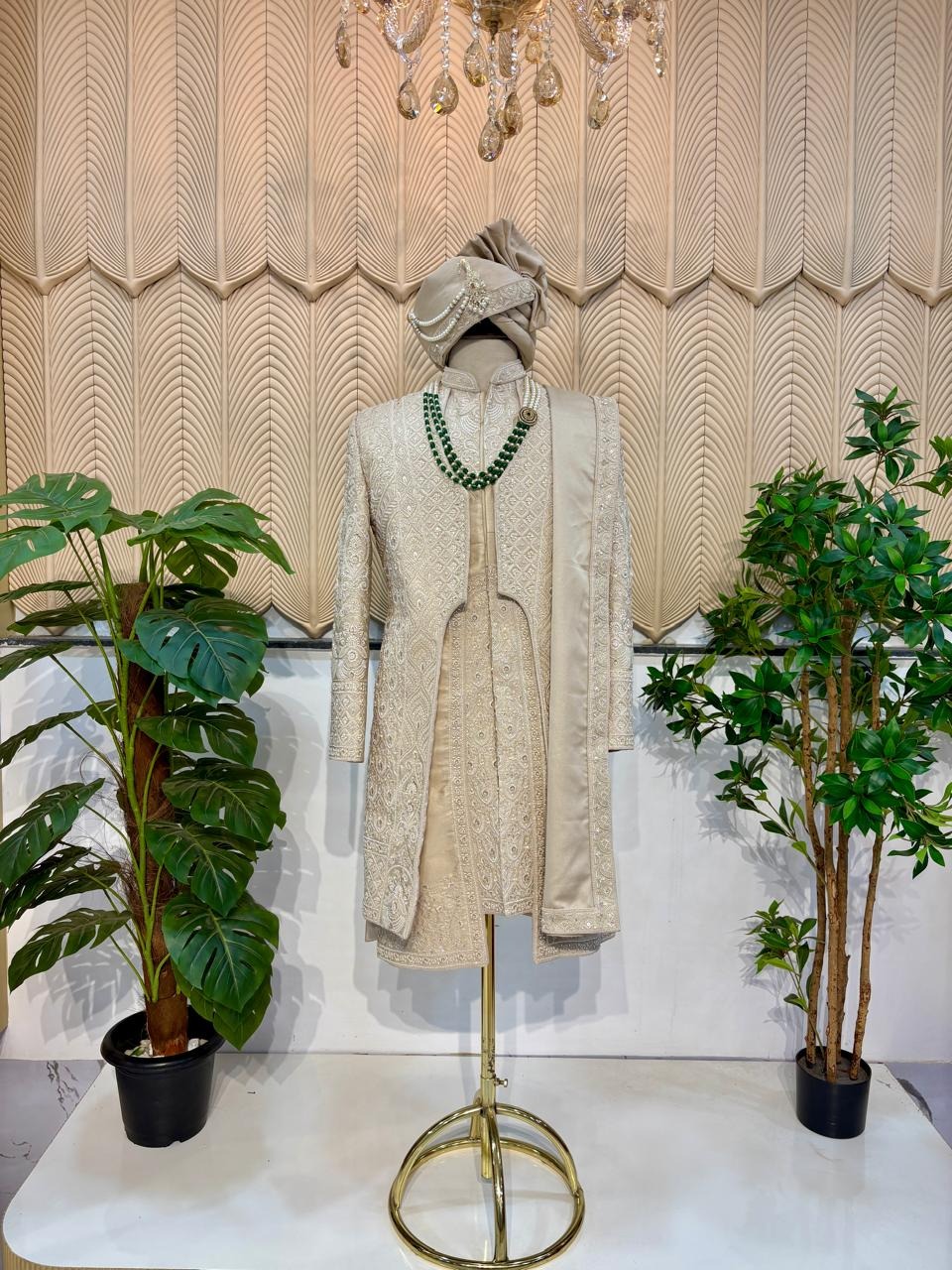 Golden Layer Sherwani 44