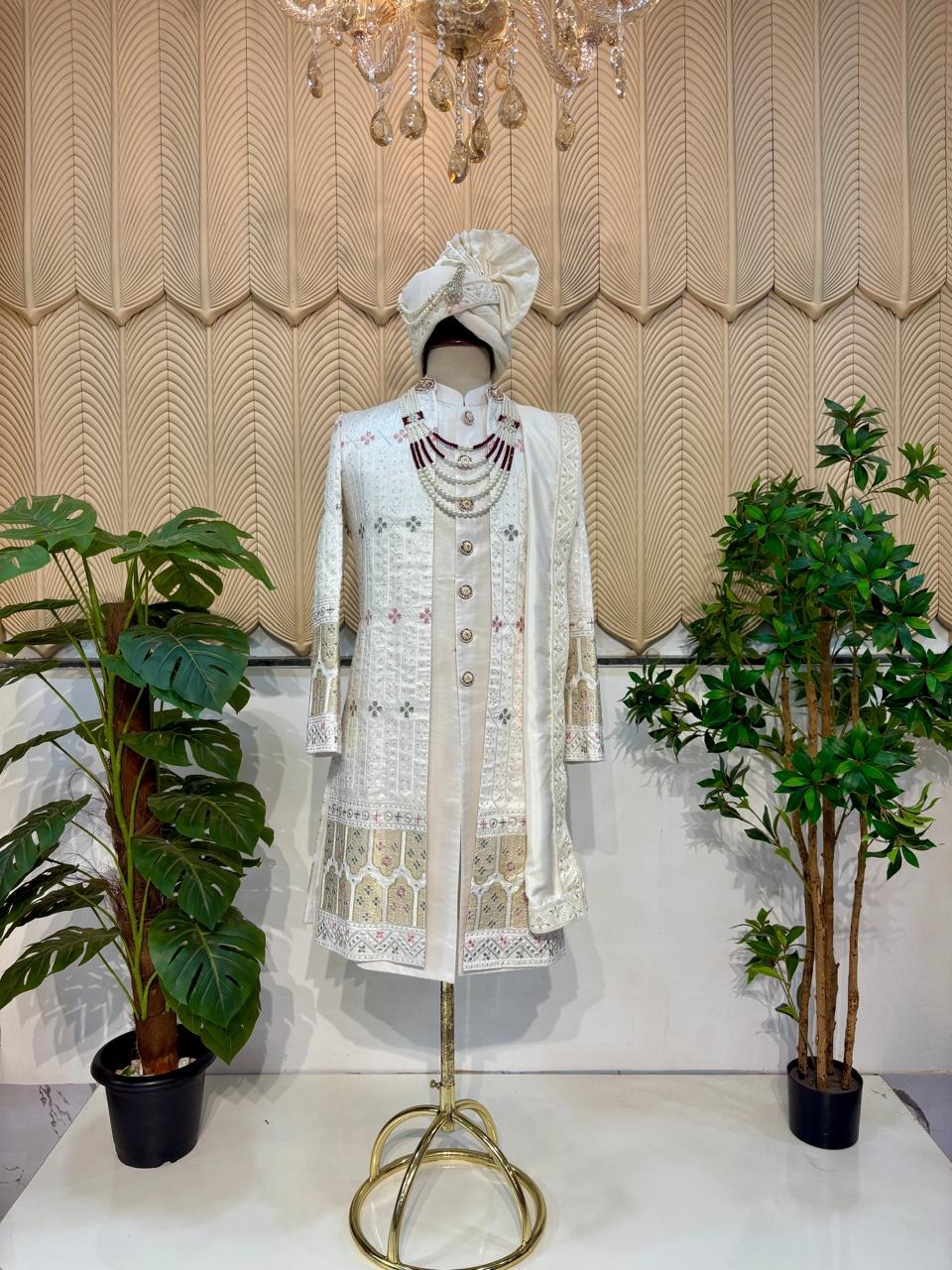 White Jacket sherwani 38