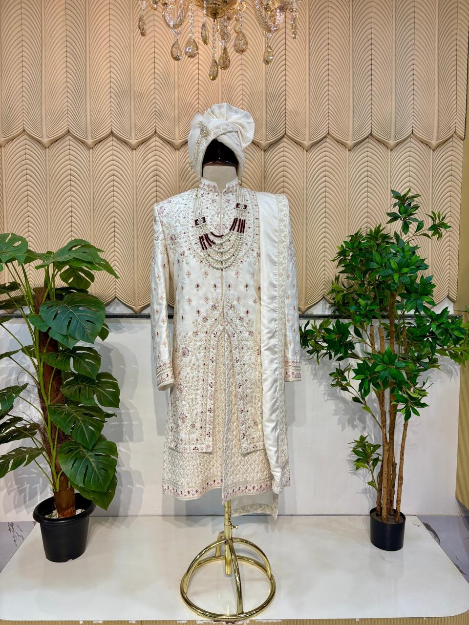 White Sherwani layer 42