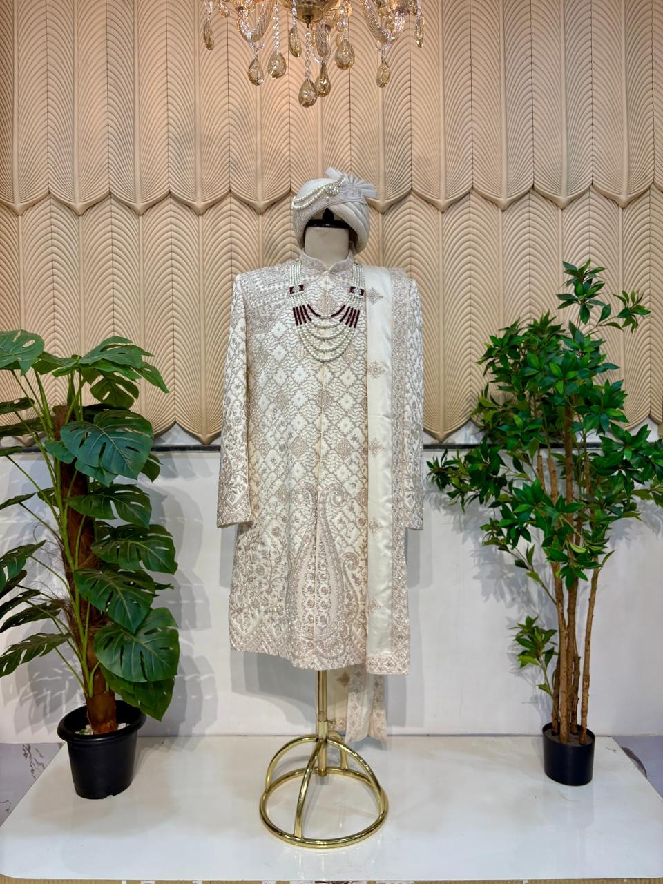 Ivory sherwani 44