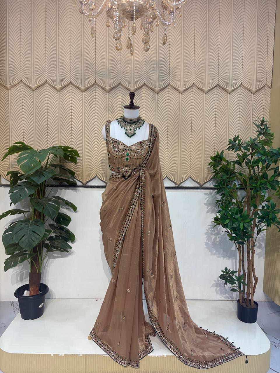 Golden Western Saree 