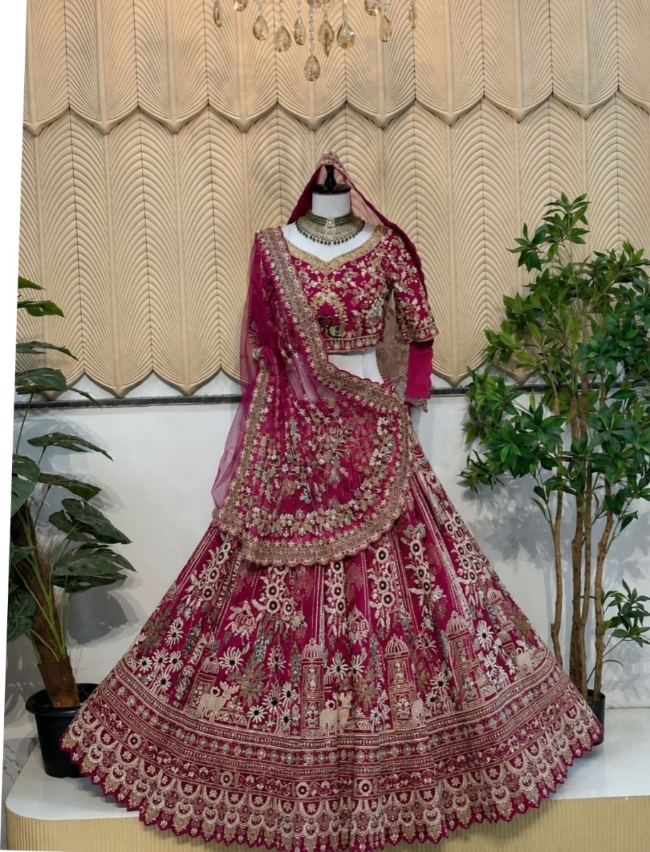 Pink Handwork Bridal Lehenga