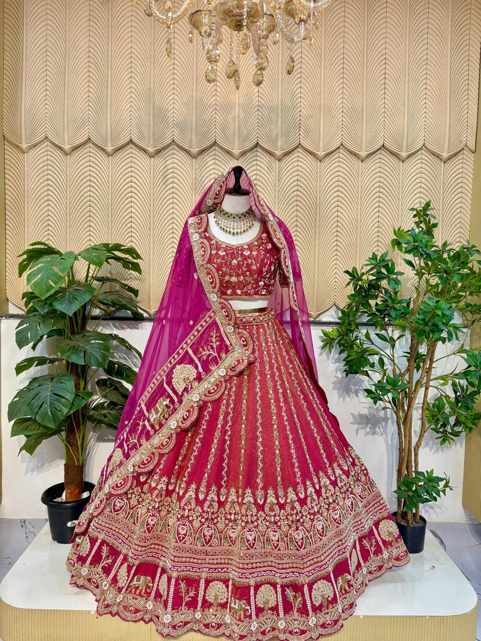Pink Handwork Bridal Lehenga