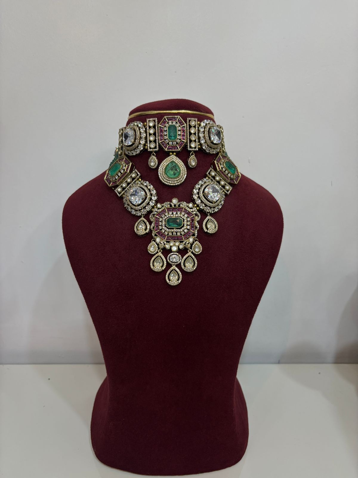 Multi colour kundan set 