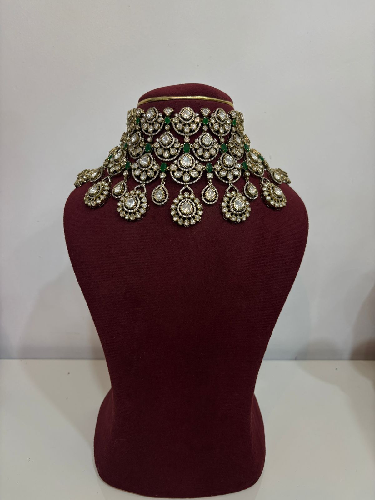 Green bridal  Kundan Set