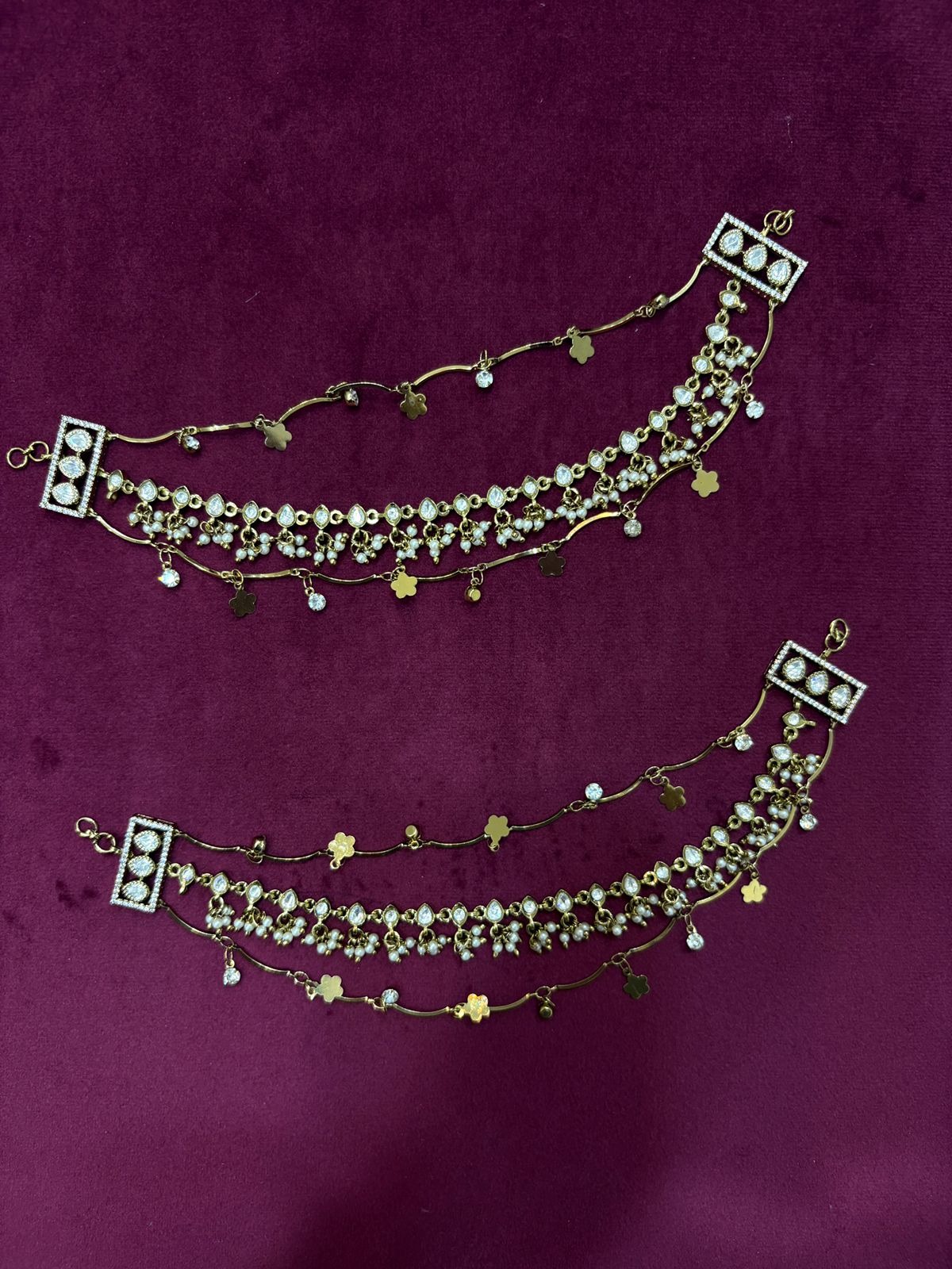 White Kundan Vel 