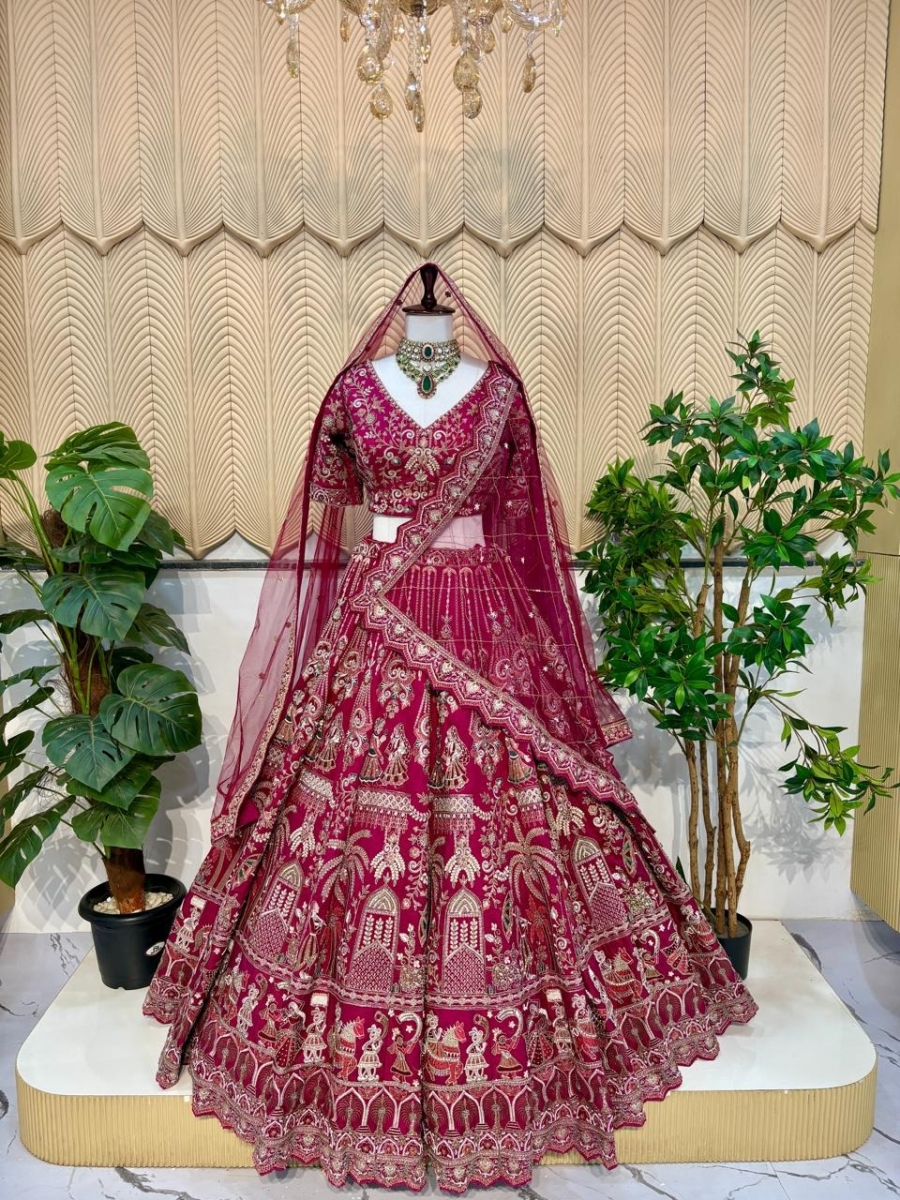 Pink Handwork Bridal Lehenga
