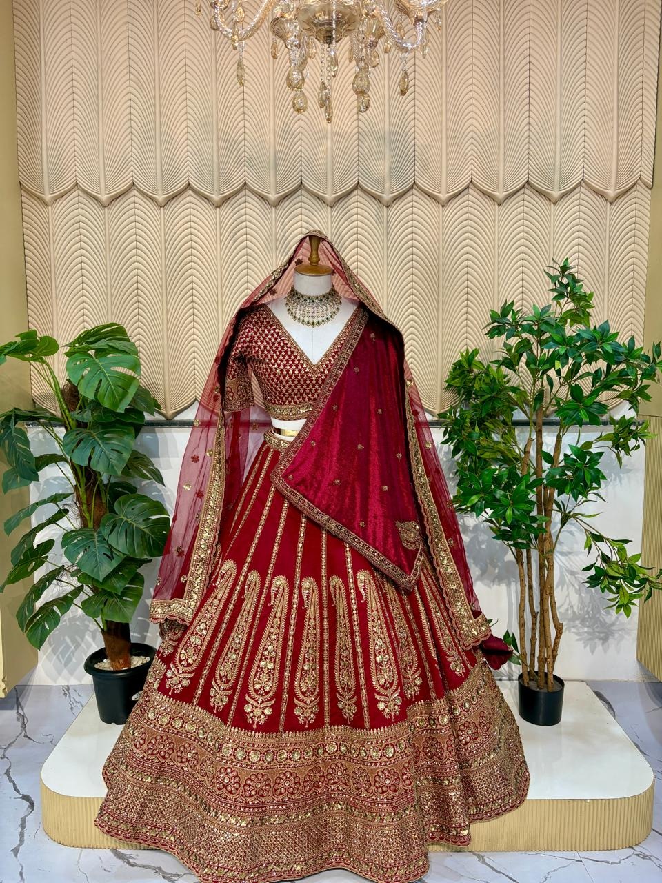 Maroon Lehenga 