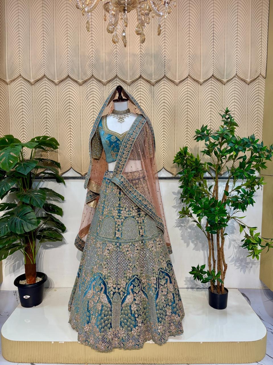 Blue Bridal Wedding Sutra Lehenga
