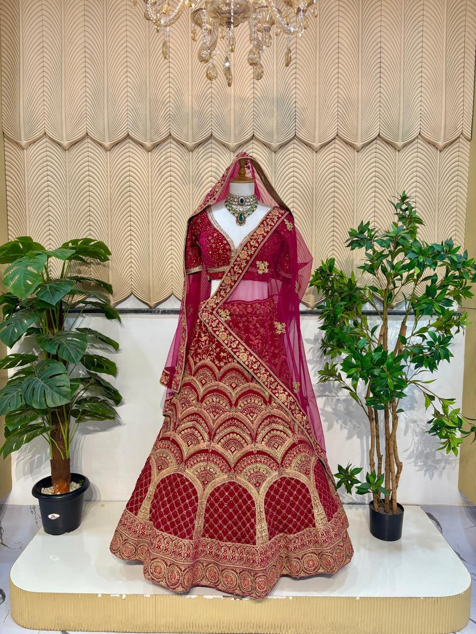 Dark Pink Bridal Lehenga
