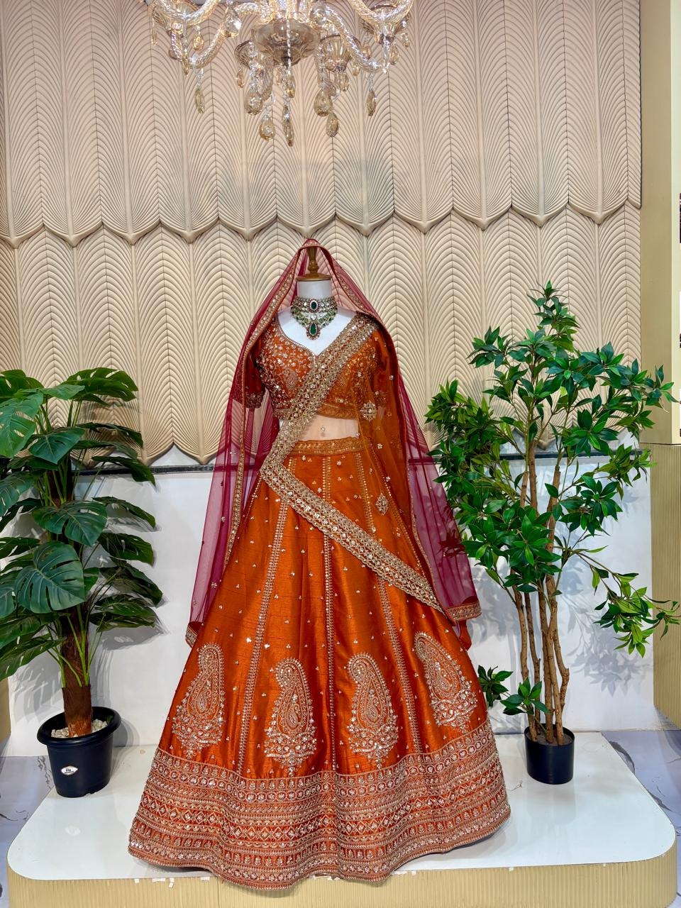 Orange lehenga 