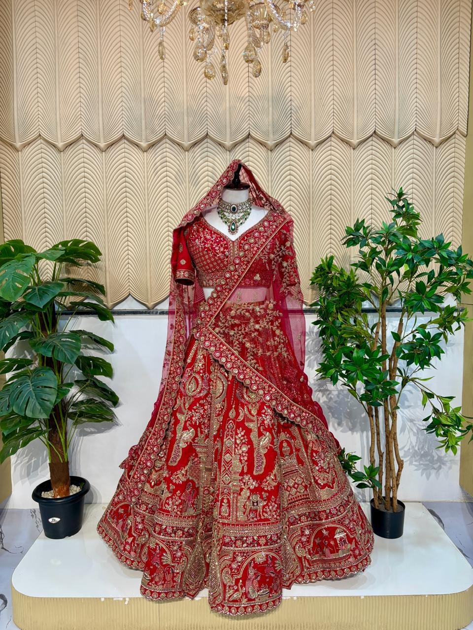 Red Bridal lehenga 