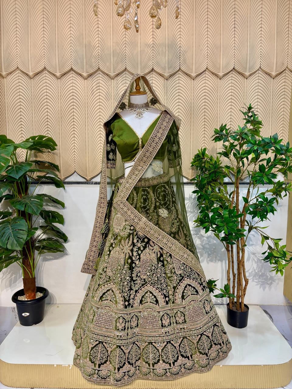 Mehendi Green Bridal Wedding Sutra