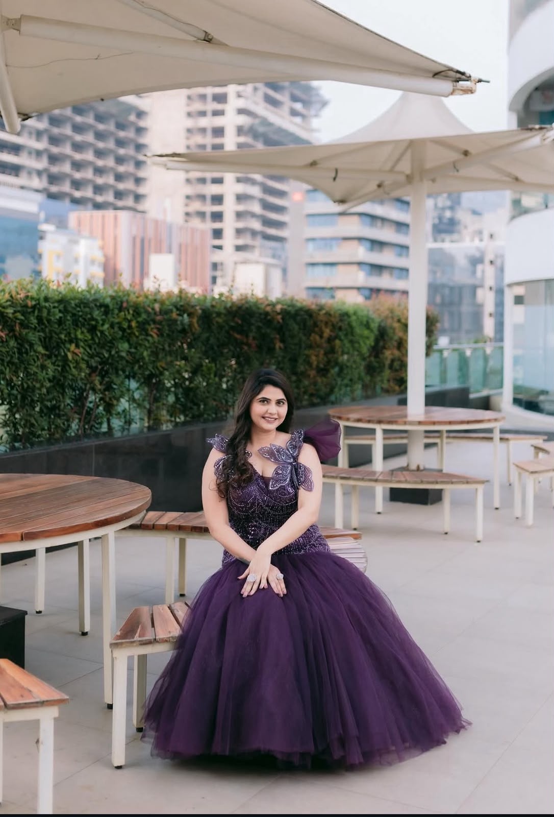 Purple fishcut Gown