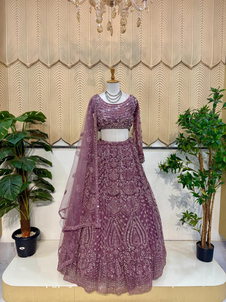 onion pink lehenga 