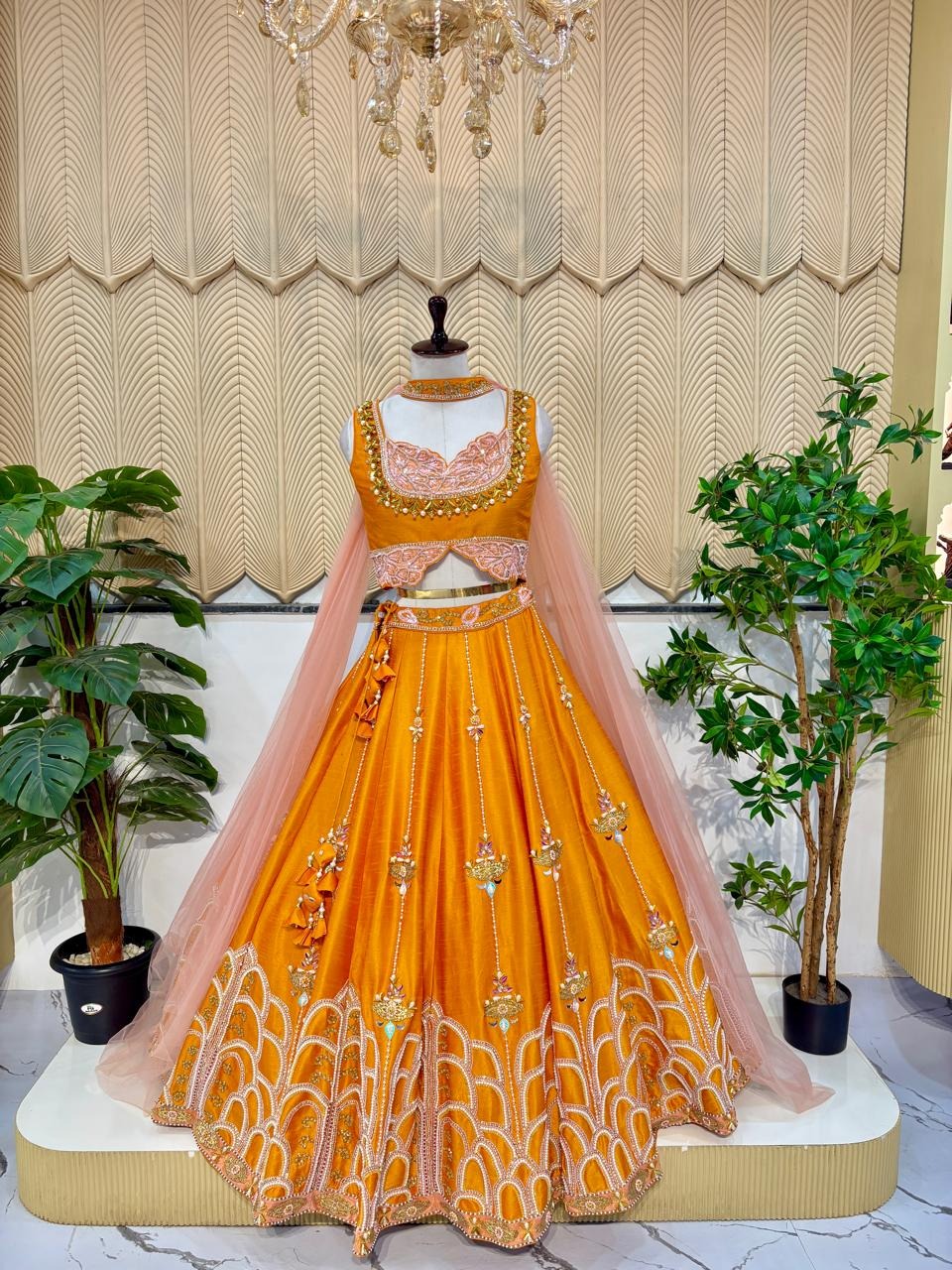Orange Pdp Lehenga