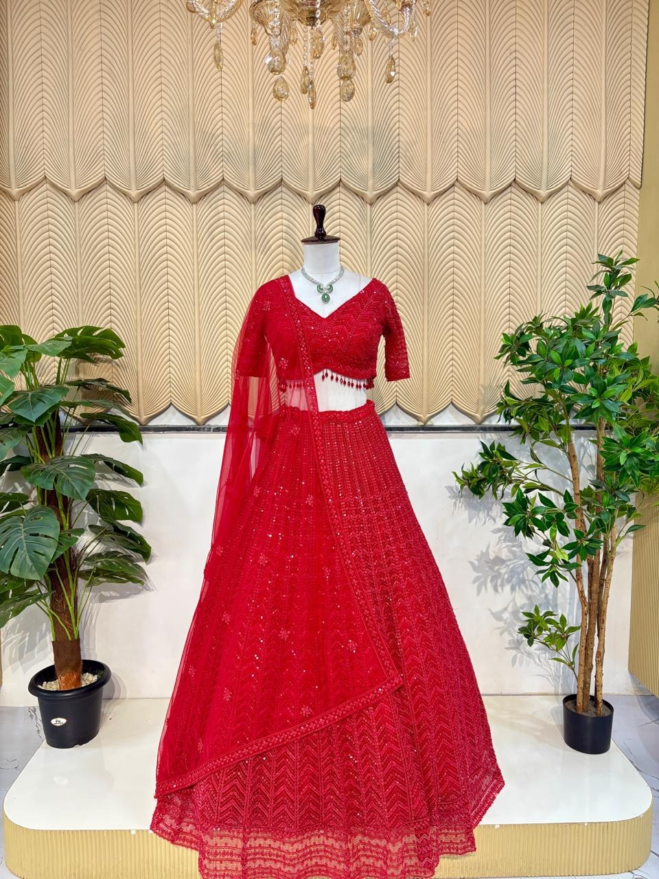 Red lehenga 
