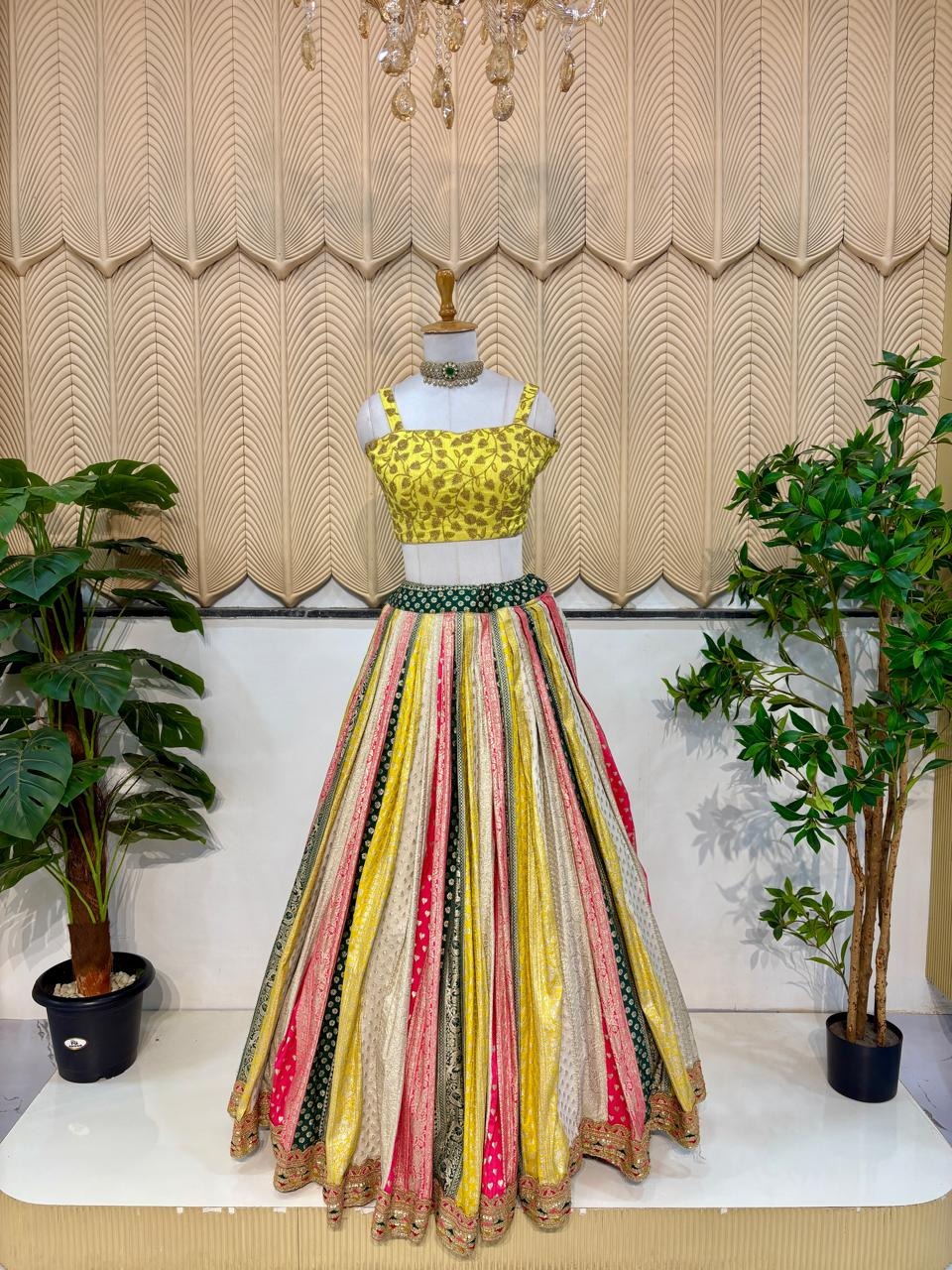 Multi coloured lehenga 