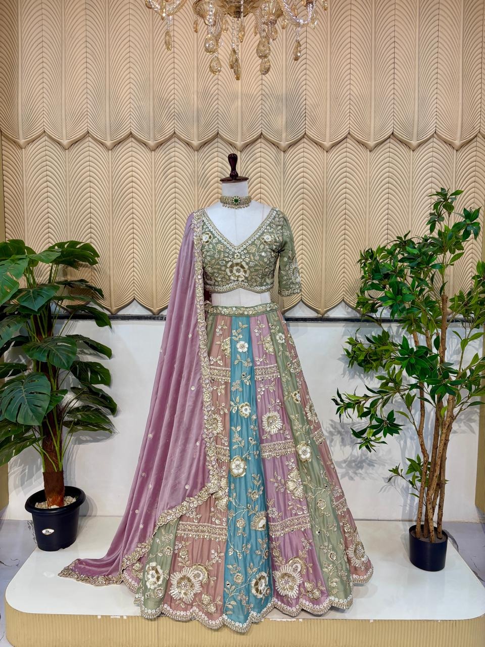 Pestal multicolour lehnga