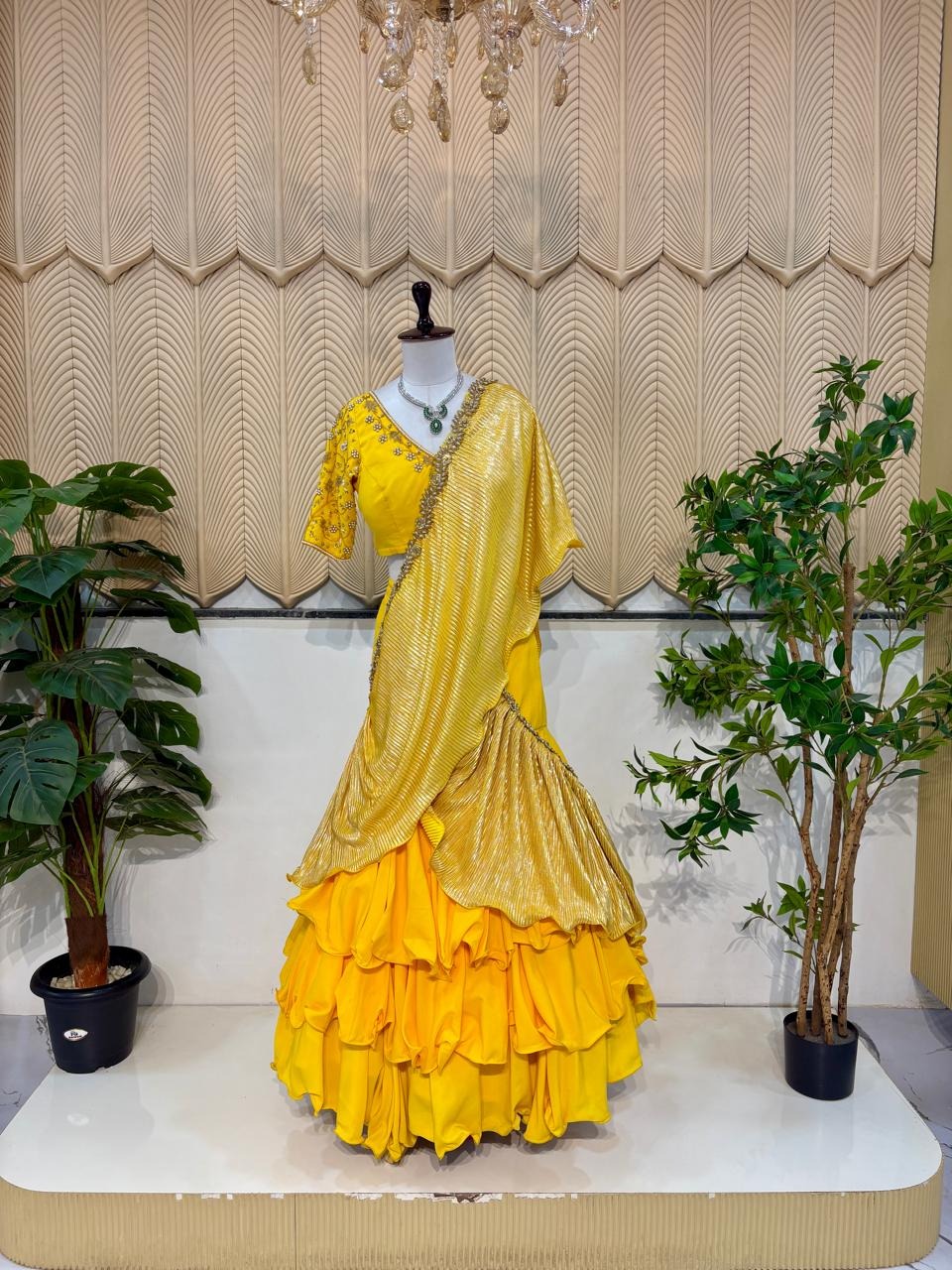 Yellow New Haldi Lehenga