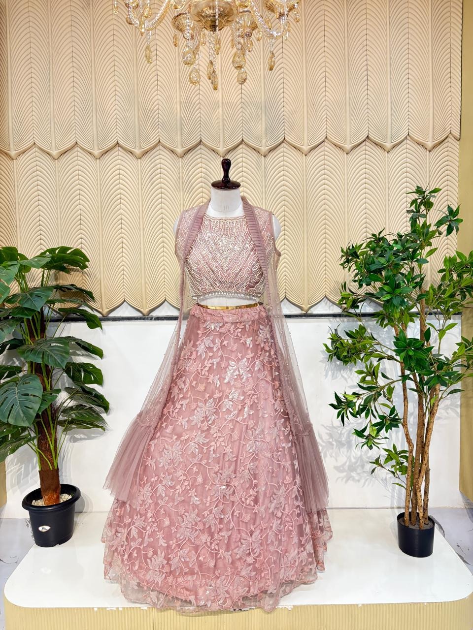 Light purple jacket lehenga