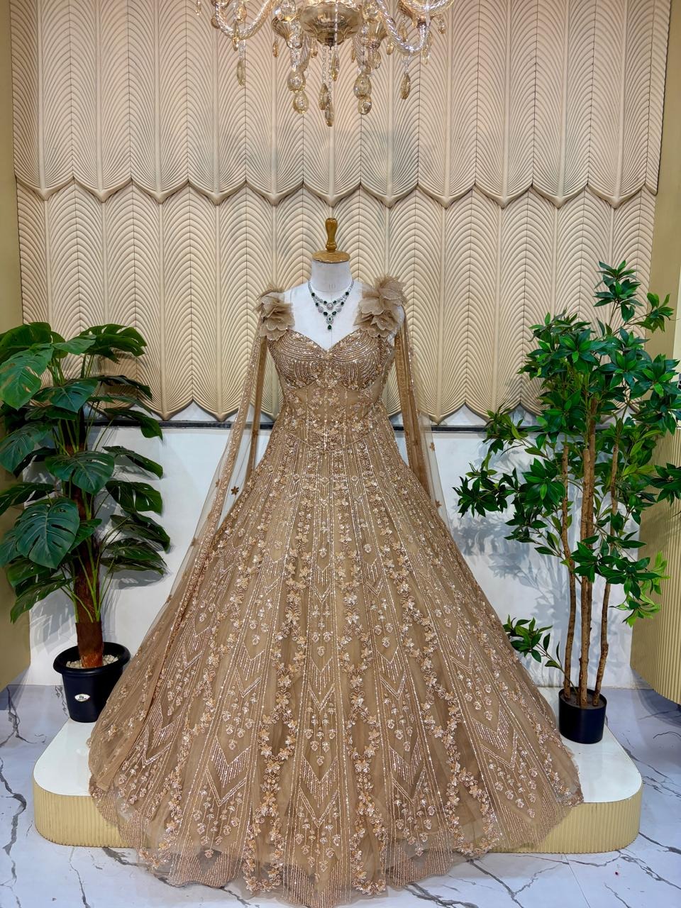 Golden Handwork Ball Gown 