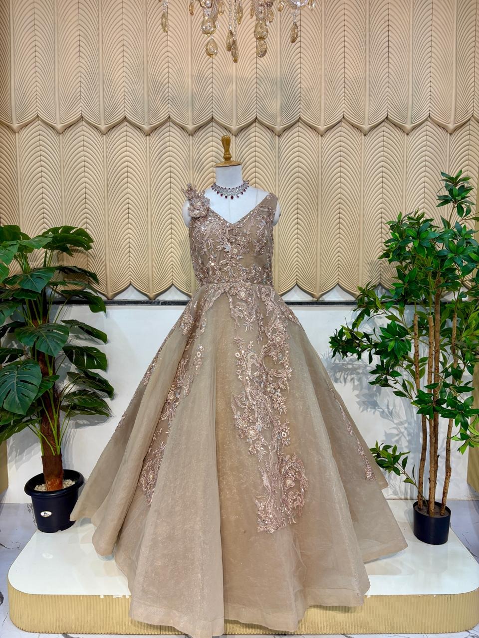 Beige Ball Gown 