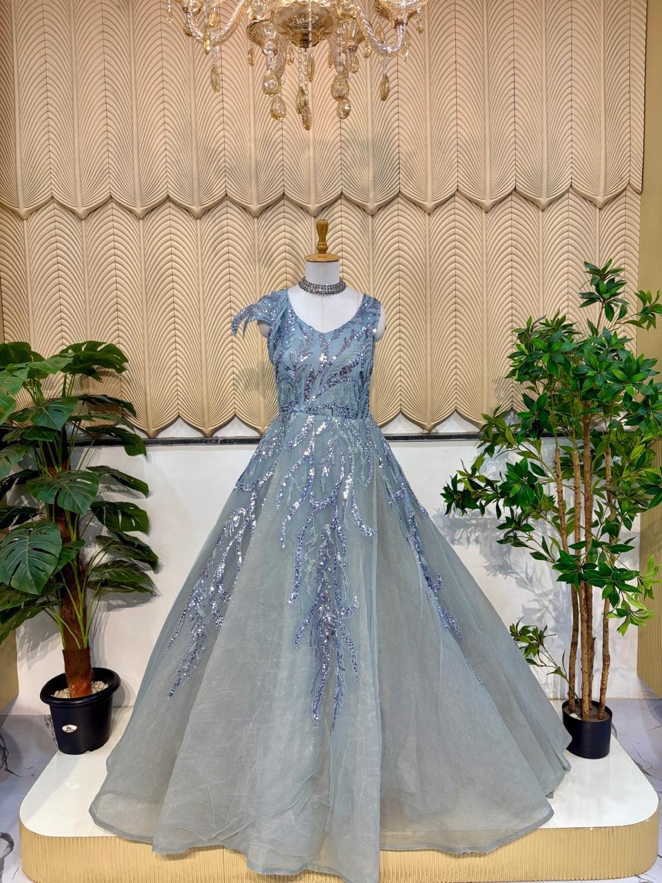 Blue New Ball Gown 