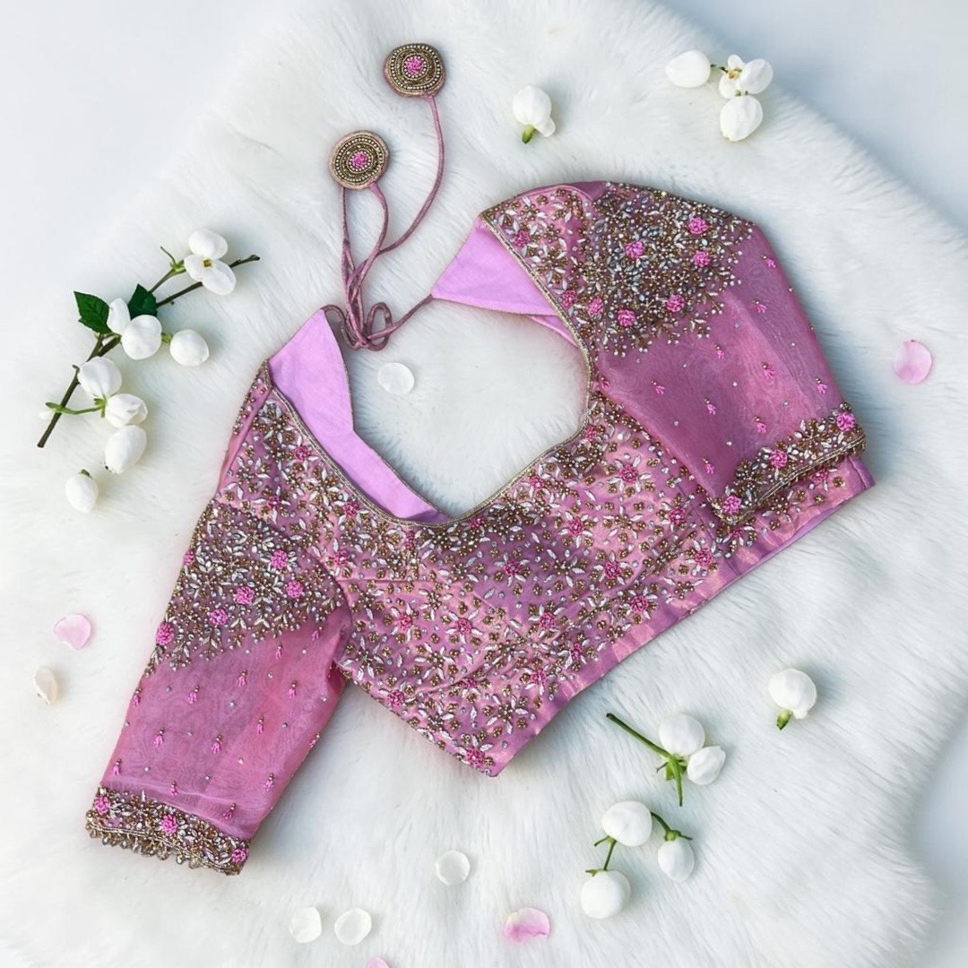 Baby pink work blouse