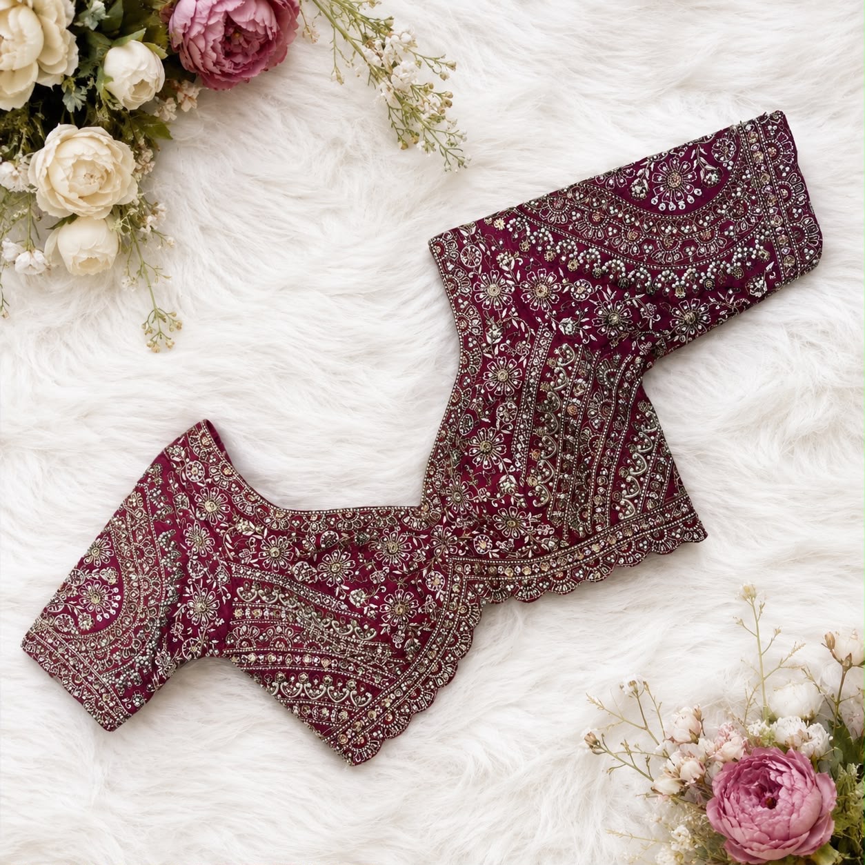 Maroon Work Blouse