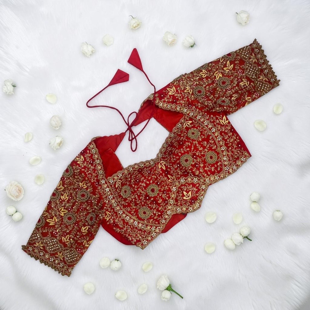 Red work blouse 