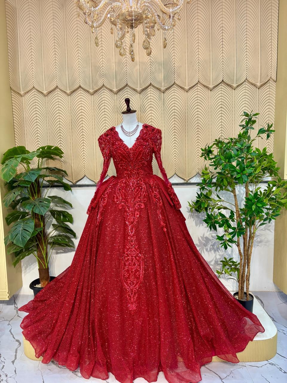 Red ball gown 