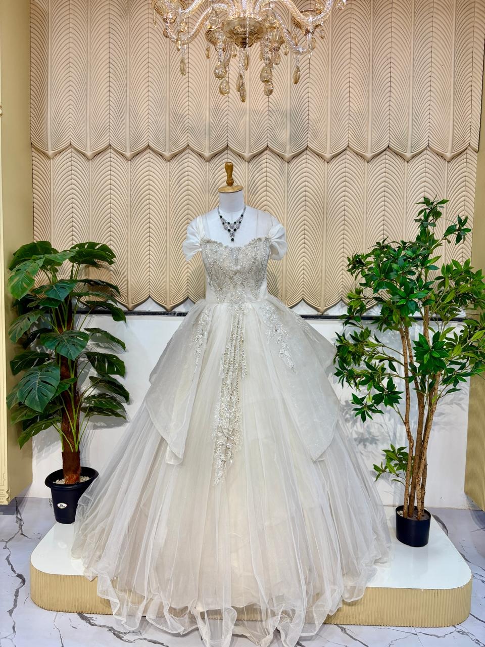 White new ball gown