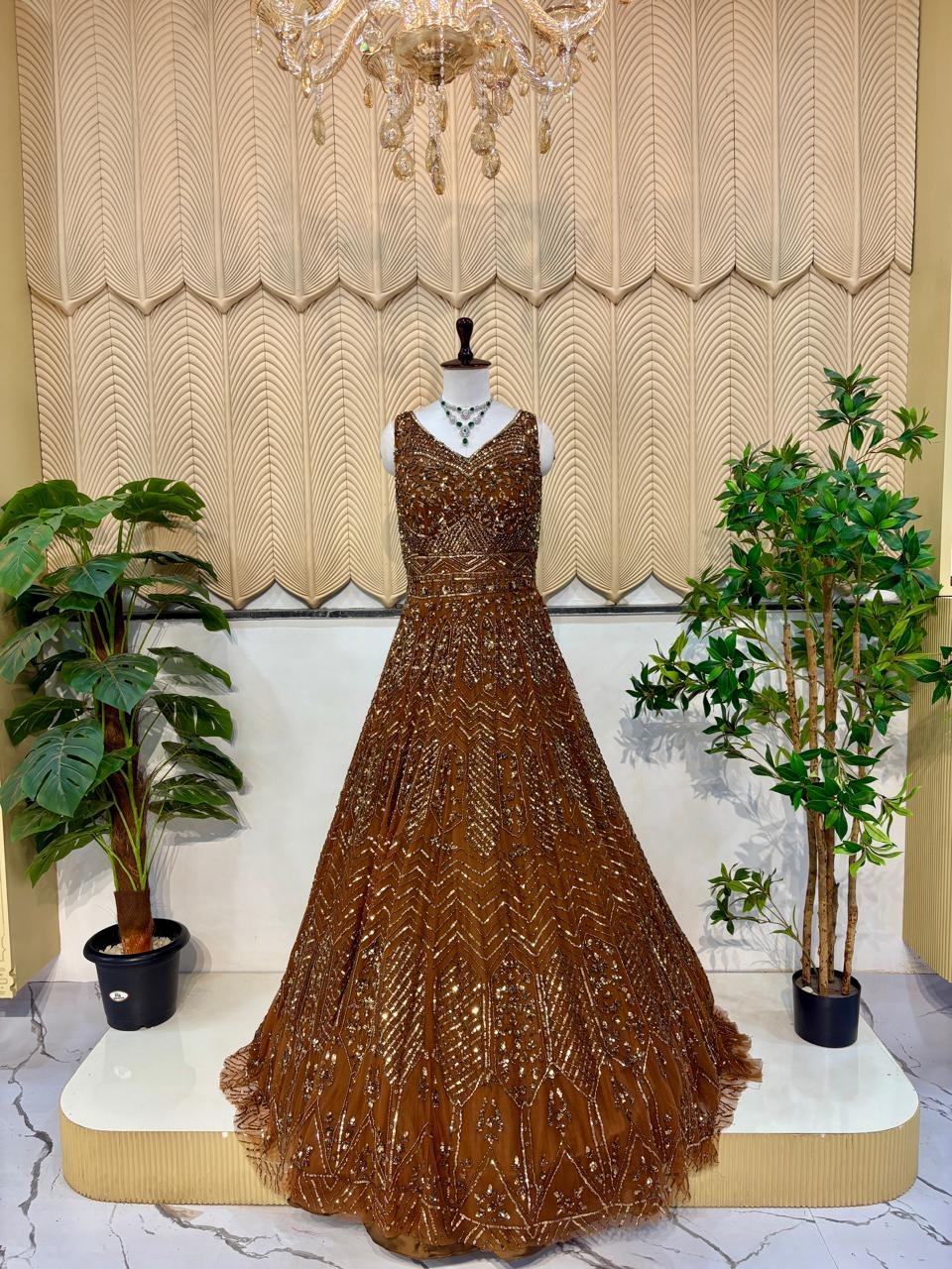 Copper Brown Ball gown