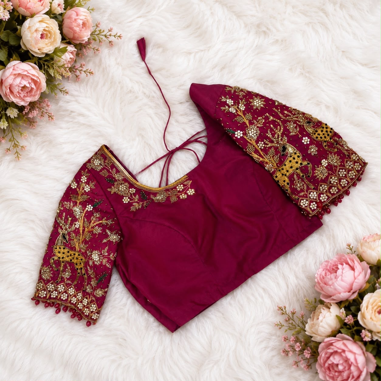 Pink work blouse