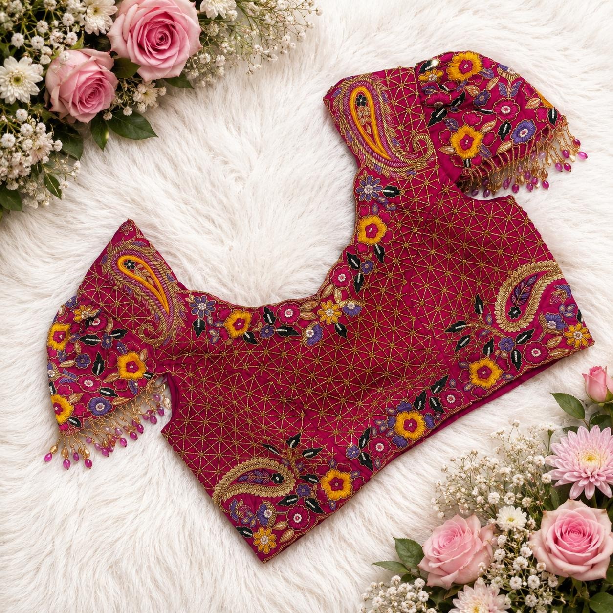 Pink multicolour Blouse