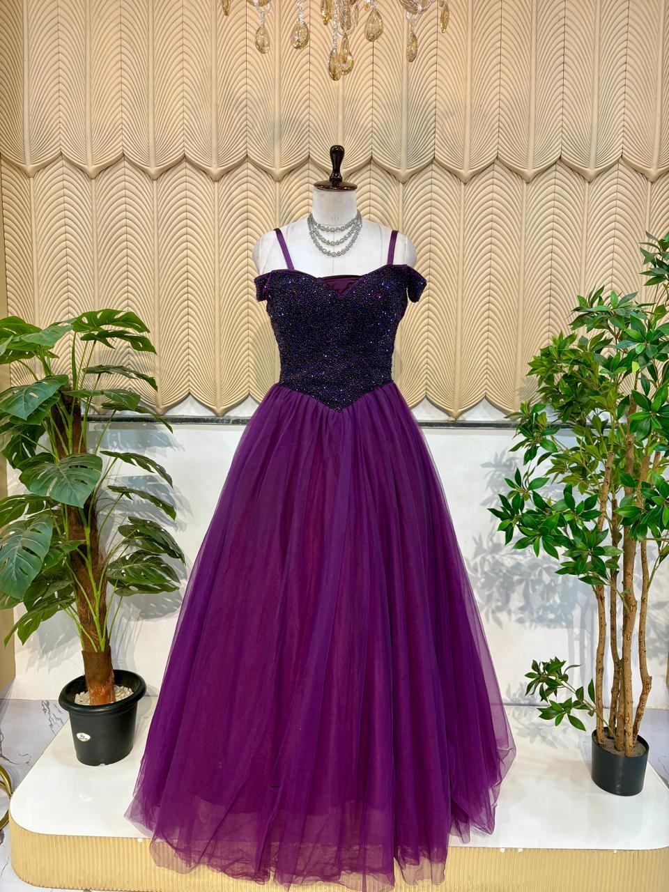 Purple Beats Ball Gown