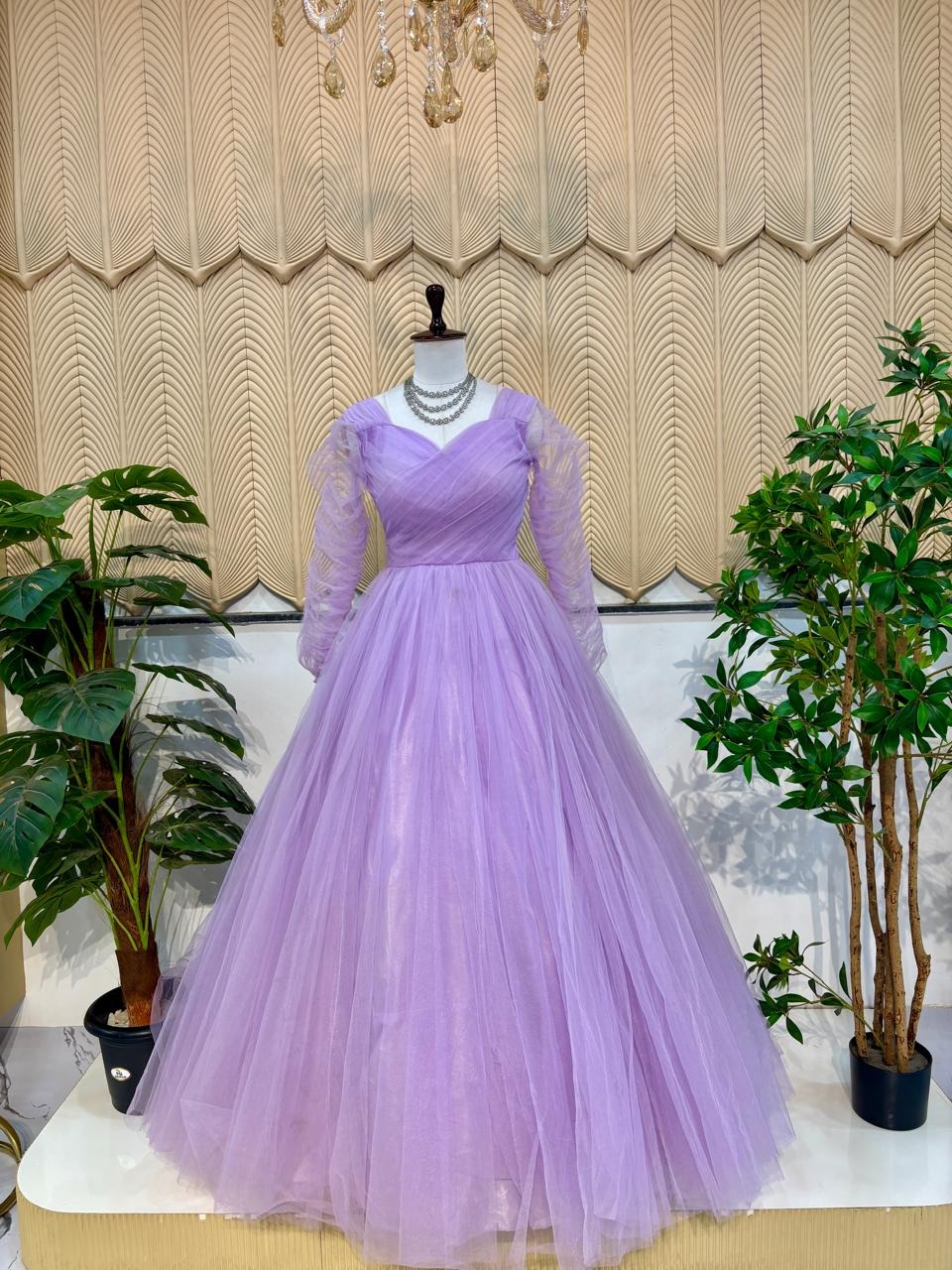Lavender simple ball gown 